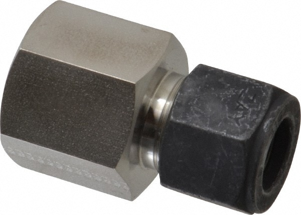 Compression Tube Connector: 1/2" Thread, Compression x FNPT