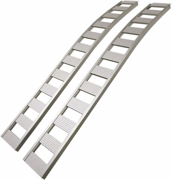 90" Long x 12" Wide, 1,500 Lb Capacity, Arched Truck Ramp - Aluminum, For All Vehicles
