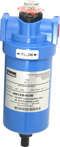 Coalescing Compressed Air Filter: 3/8" NPT Port