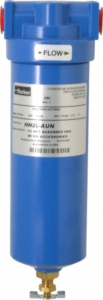 Parker HN2L-AUN Adsorber Compressed Air Filter: 1/2" NPT Port Image