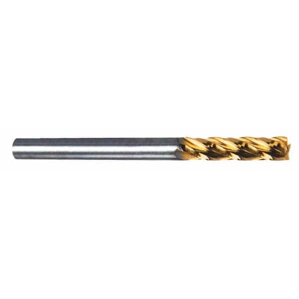 RobbJack ST-430-09-T Square End Mill: 9/32 Dia, 3/4 LOC, 5/16 Shank Dia, 2-1/2 OAL, 4 Flutes, Solid Carbide 