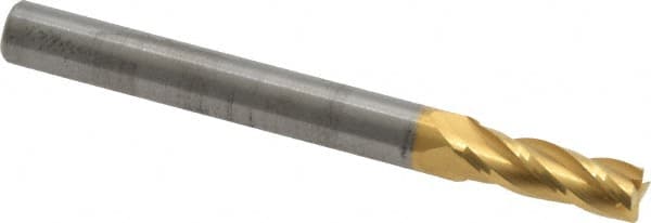 RobbJack ST-430-07-T Square End Mill: 7/32 Dia, 5/8 LOC, 1/4 Shank Dia, 2-1/2 OAL, 4 Flutes, Solid Carbide 