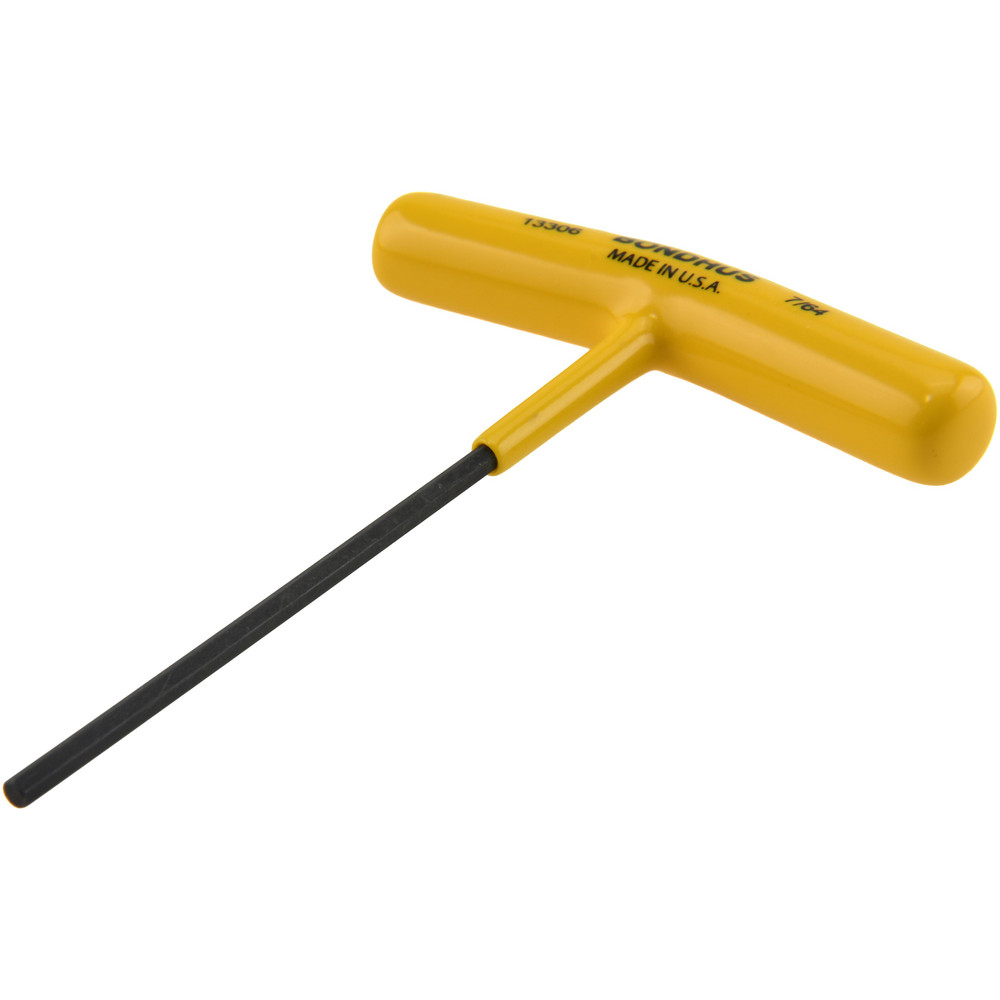T-Handle Hex Key: 7/64", Hex End - 4-13/32" OAL, Protanium High Torque Steel