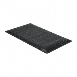 Wearwell 414.1516X3X5BK Anti-Fatigue Mat: 60" Length, 36" Wide, 15/16" Thick, Vinyl, Beveled Edge, Heavy-Duty 