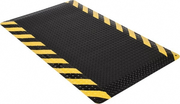 Anti-Fatigue Mat: 12' Long, 3' Wide, 15/16 Thick, Vinyl, Beveled Edges,  Heavy-Duty