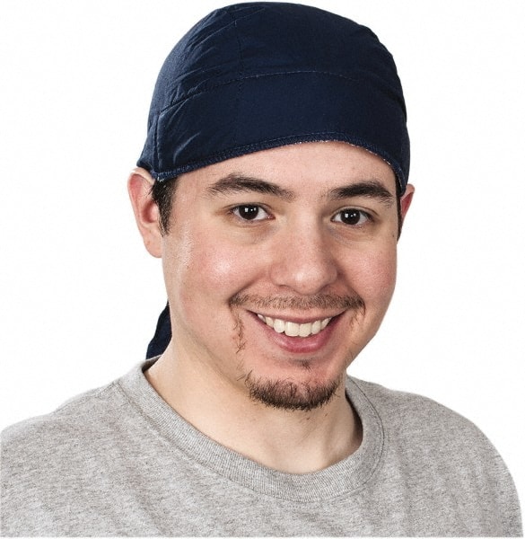 Tie Hat: Size Universal, Navy Blue, Elastic Fit & Terry Sweatband