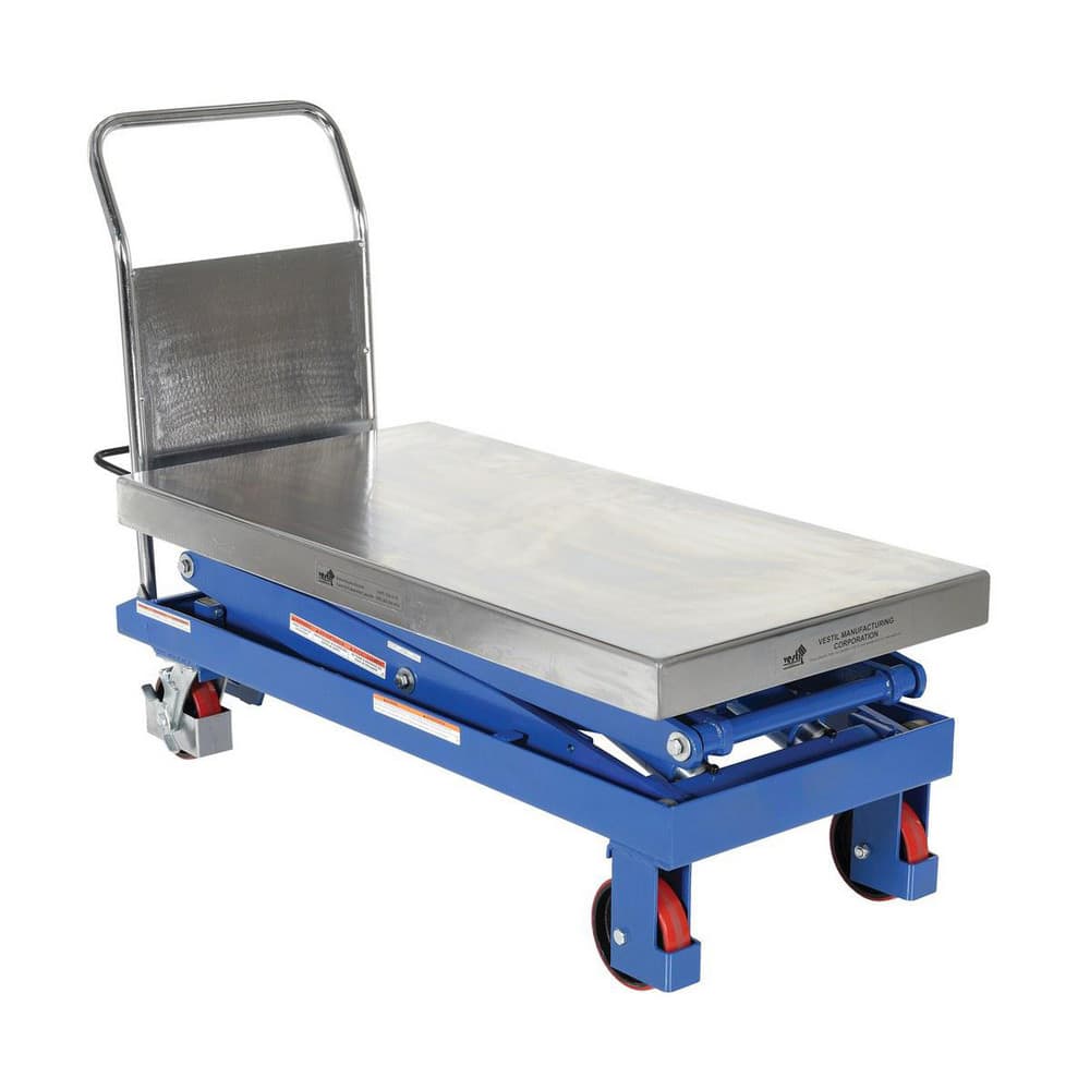  CART-1500-D-TS Mobile Air Lift Table: 1,500 lb Capacity, 19 to 68" Lift Height, 24 x 47-1/2" Platform 