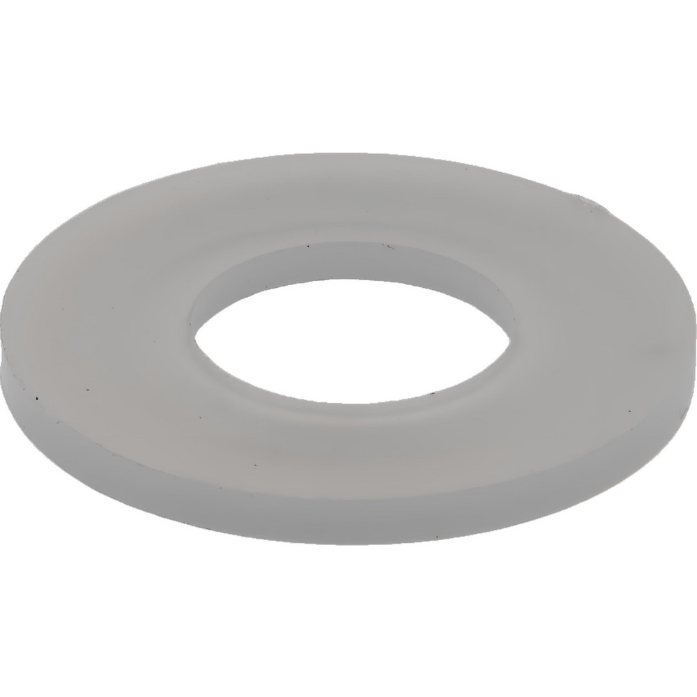 #8 Screw, Standard Flat Washer: Grade 6/6 Nylon, Plain - 0.1930" ID, 0.4370" OD, 0.0310" Thick