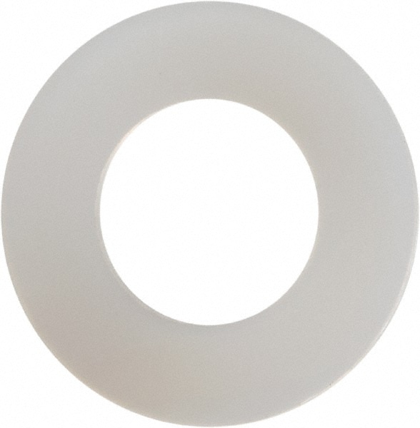 12" Screw Standard Flat Washer: Nylon, Plain Finish