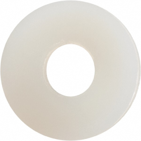5" Screw Standard Flat Washer: Nylon, Plain Finish