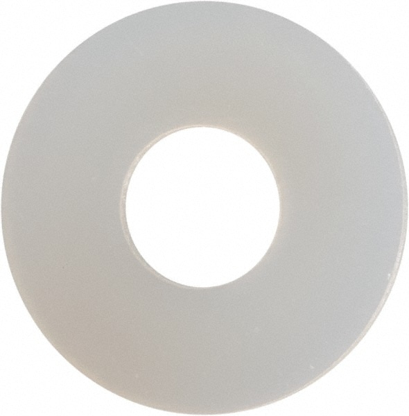8" Screw Standard Flat Washer: Nylon, Plain Finish