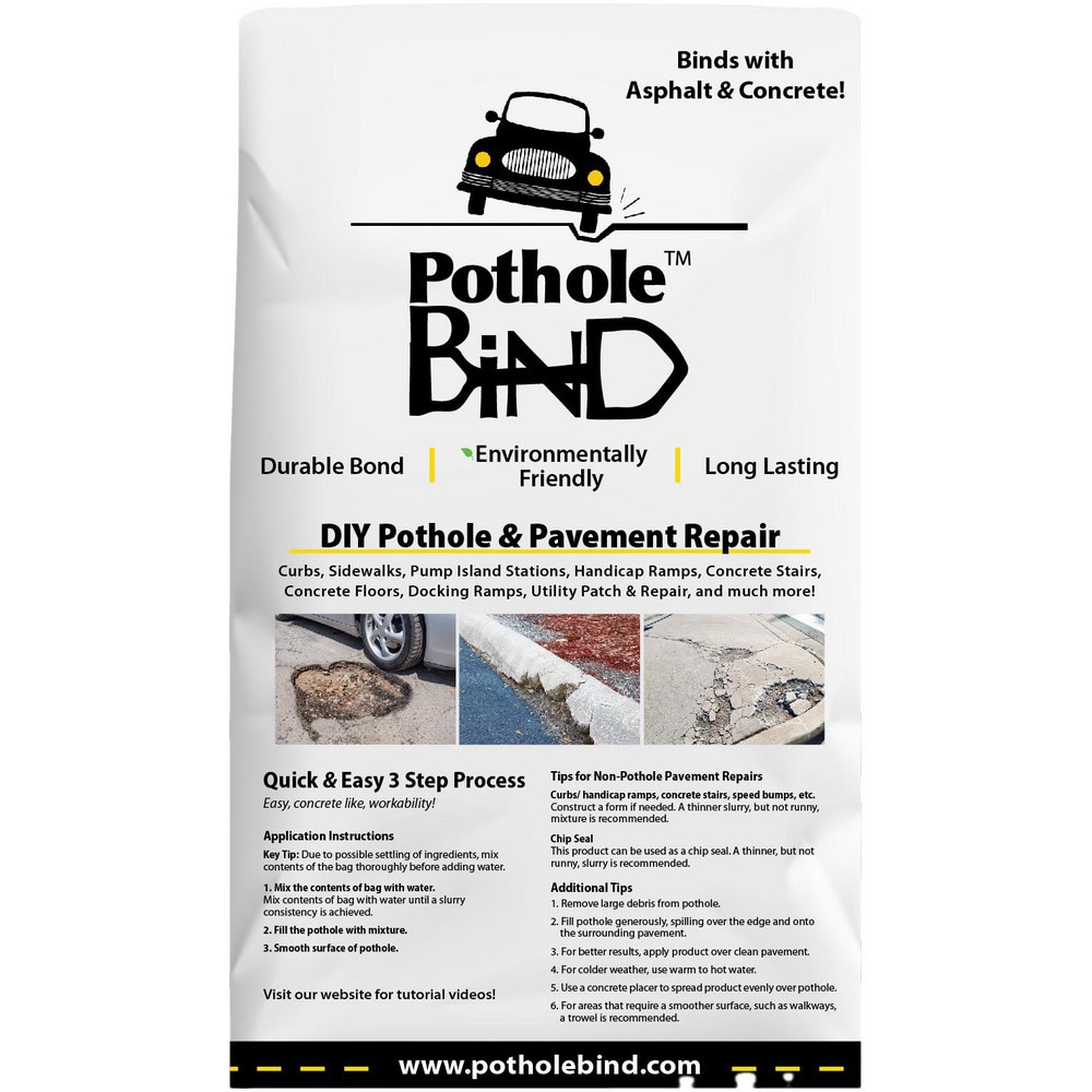 Pothole Bind - Asphalt Patch, Concrete Repair & Pothole Patch: 50 lb ...