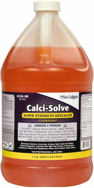 Nu-Calgon 4134-24 Calci-Solve Super Strength Descaler - 1 Quart Bottle For Professional Scale Removal