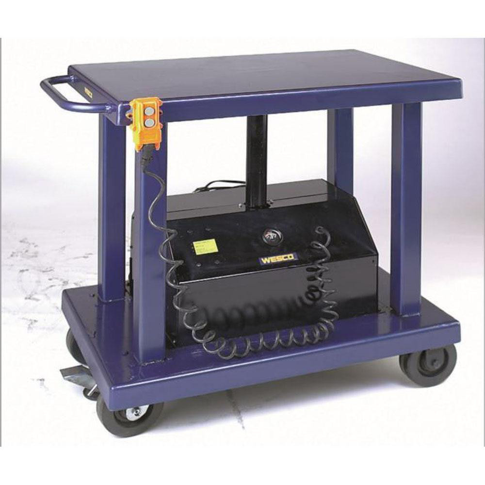 Wesco Industrial Products Mobile Electric Lift Table 2,000 lb