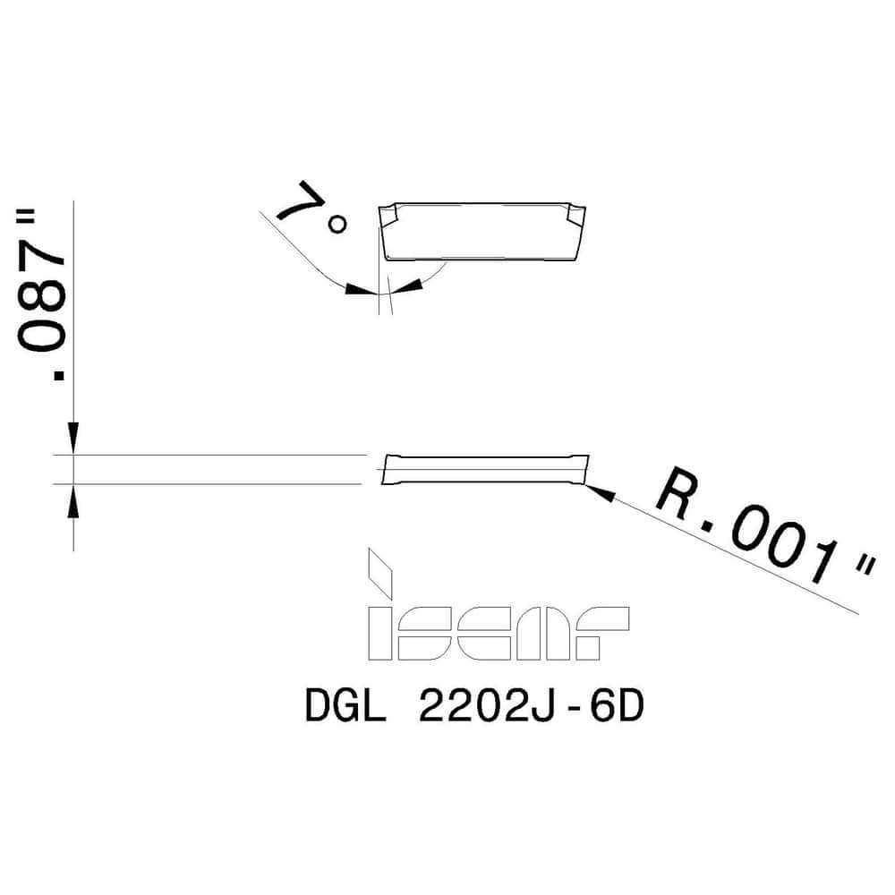 当社の イスカル ドゥーグリップ 突っ切り加工用チップ DGR LーC-D IC20 10個 品番