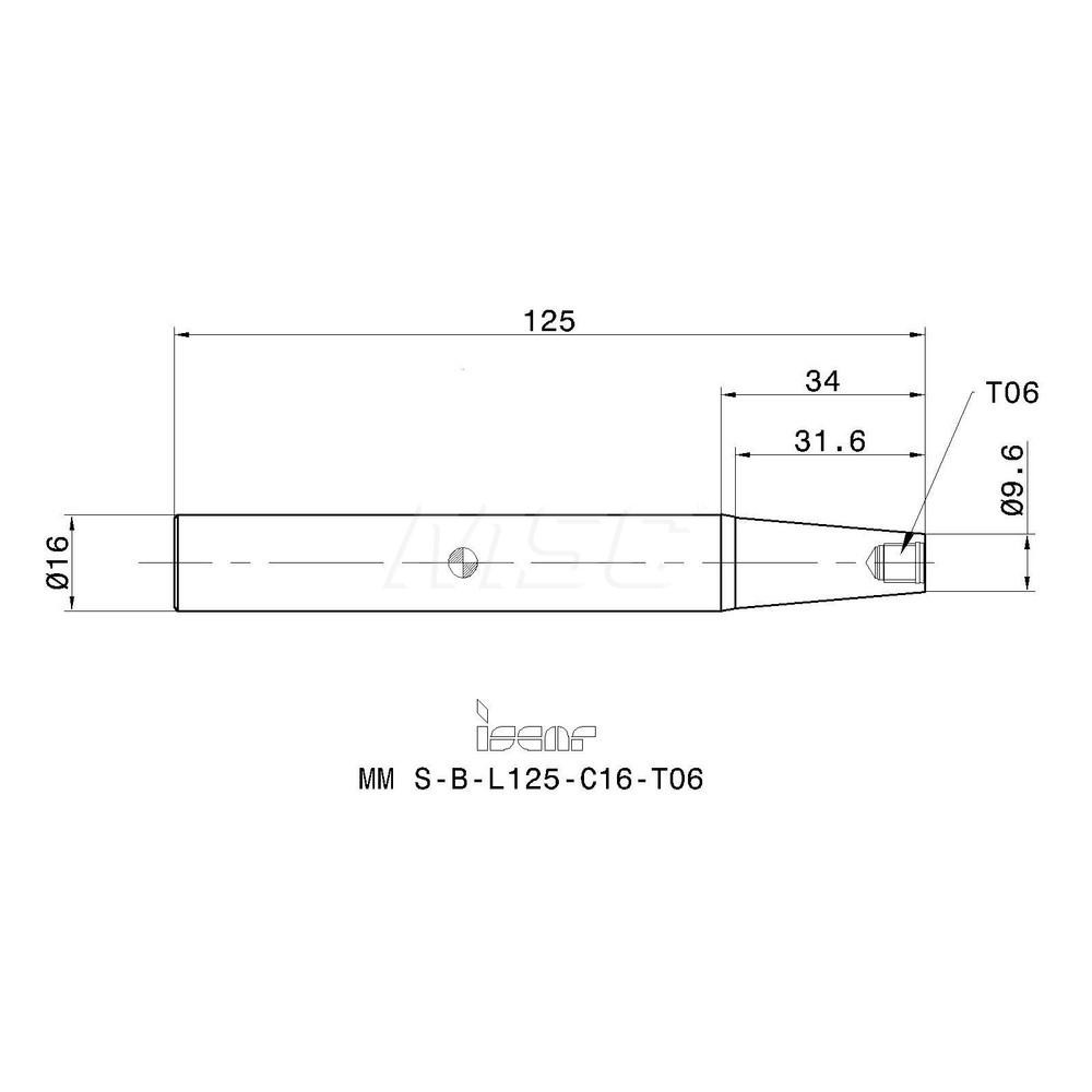 Iscar Replaceable Tip Milling Shank Series Multimaster, 31.7 mm