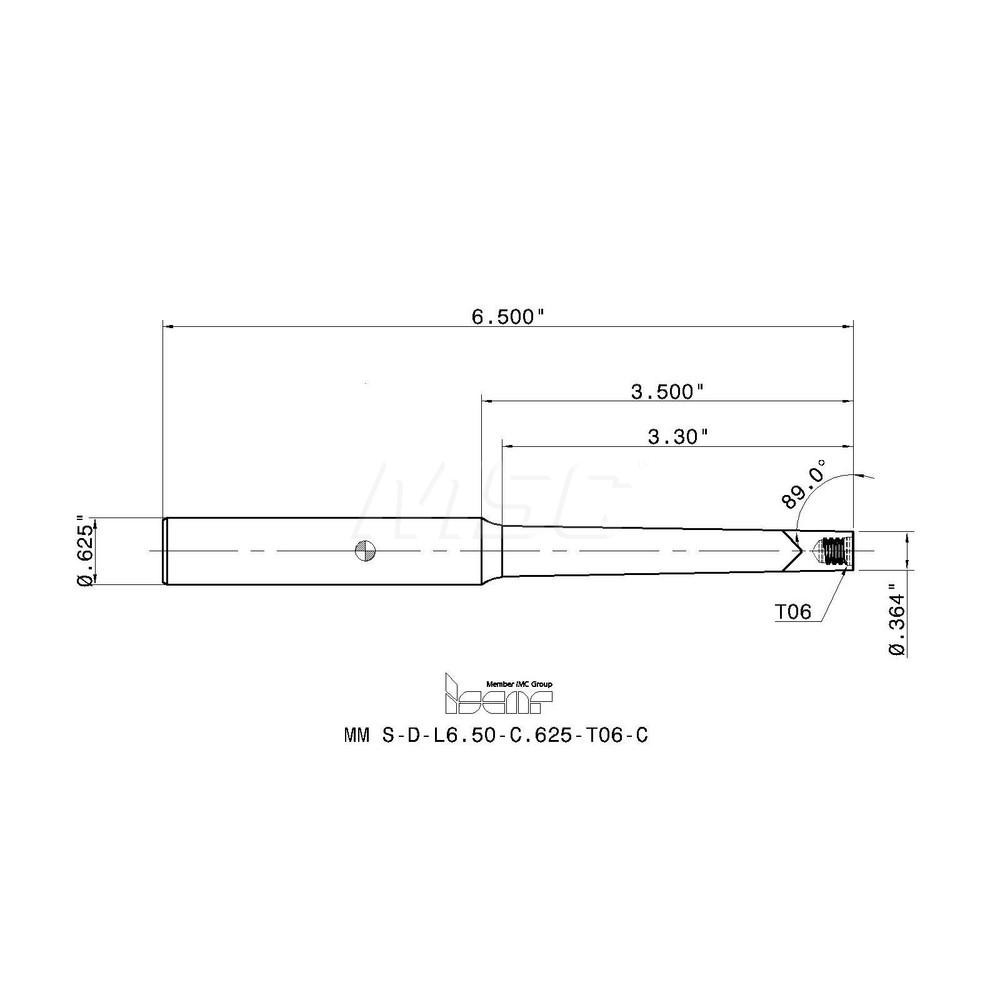 Iscar Replaceable Tip Milling Shank Series Multimaster, 31/2