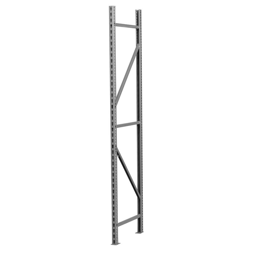 Bulk Storage Welded Rack End Framing Upright: 1-3/4" Wide, 24" Deep, 96" High, 10,000 lb Capacity