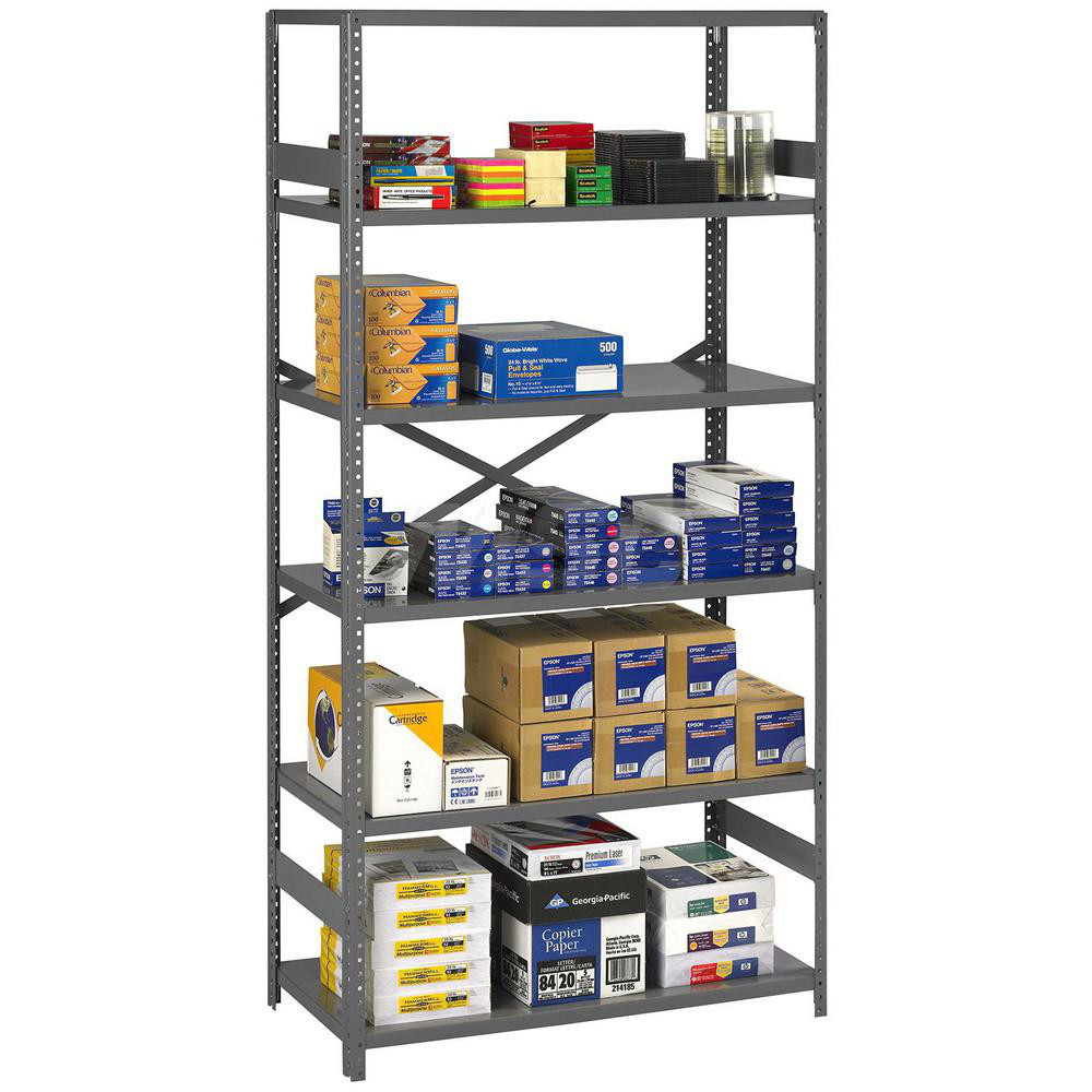 Tennsco 6 Shelf Commercial Grade Open Steel Shelving 05441746 MSC
