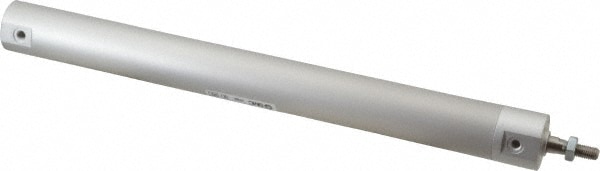 SMC PNEUMATICS NCDGBN20-0800 Double Acting Rodless Air Cylinder: 3/4" Bore, 8" Stroke, 140 psi Max, 1/8 NPT Port, Basic Mount Image