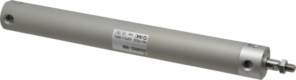 SMC PNEUMATICS NCDGBN25-0800 Double Acting Rodless Air Cylinder: 1" Bore, 8" Stroke, 140 psi Max, 1/8 NPT Port, Basic Mount Image