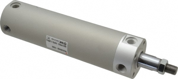 SMC PNEUMATICS NCDGBN50-0500 Double Acting Rodless Air Cylinder: 2" Bore, 5" Stroke, 140 psi Max, 1/4 NPT Port, Basic Mount Image