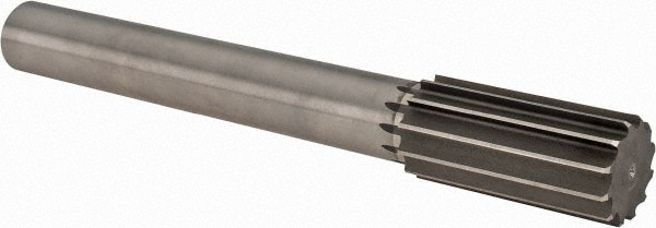 Made in USA 433-1.8750 Chucking Reamer: 1-7/8" Dia, 14" OAL, 4" Flute Length, Straight Shank, High Speed Steel Image