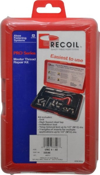 Recoil 33546 Thread Repair Kit: Free-Running & Screw-Locking 