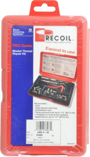 Recoil 33566 Thread Repair Kit: Free-Running & Screw-Locking 