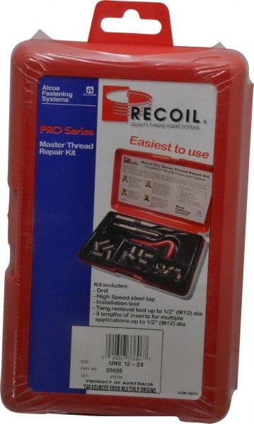 Recoil 33626 Thread Repair Kit: Free-Running & Screw-Locking 