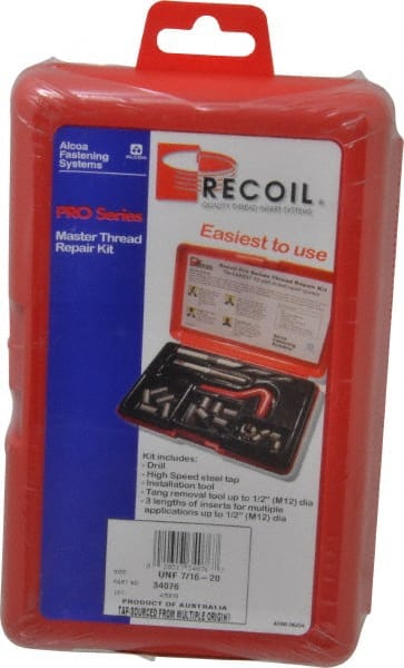 Recoil 34076 Thread Repair Kit: Free-Running & Screw-Locking 