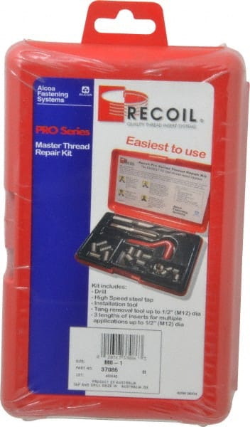Recoil 37086 Thread Repair Kit: Free-Running & Screw-Locking 