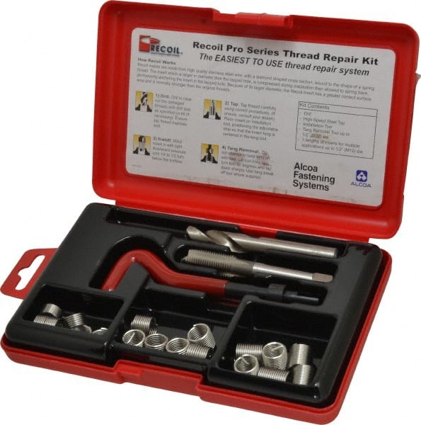 Recoil 37126 Thread Repair Kit: Free-Running & Screw-Locking 