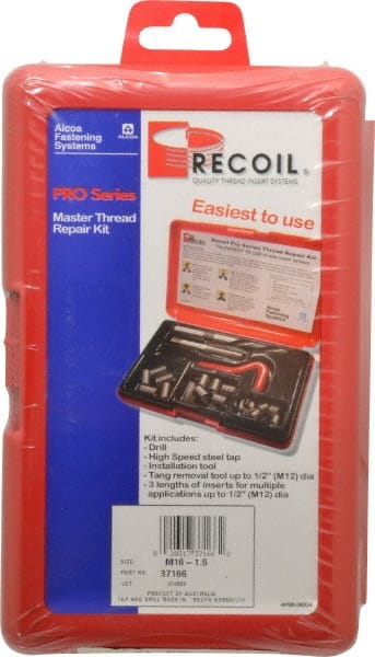 Recoil 37166 Thread Repair Kit: Free-Running & Screw-Locking 