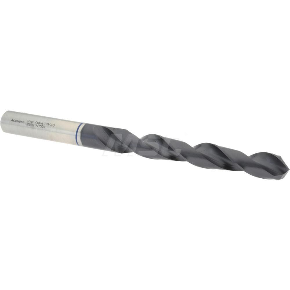 Accupro 1BB1111-AC Jobber Length Drill Bit: 0.4375" Dia, 120 °, Cobalt 