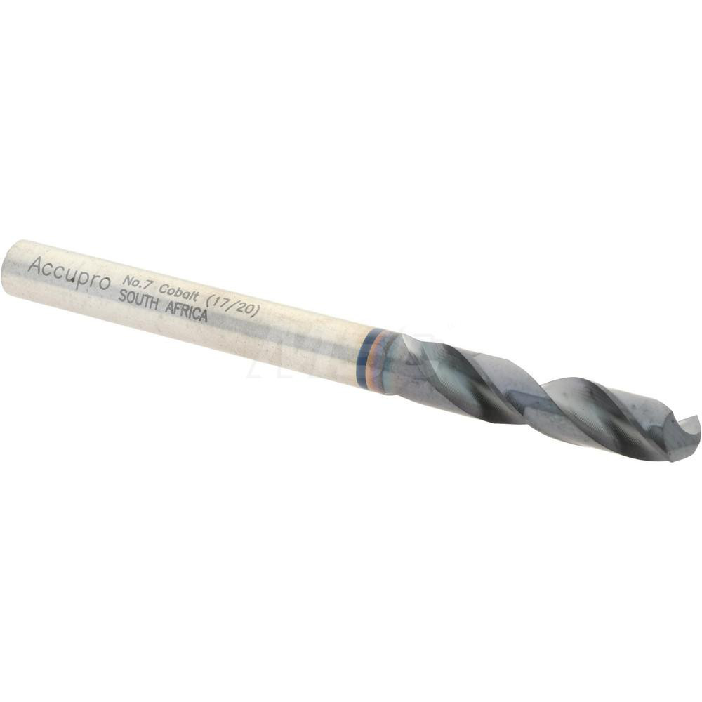 Accupro Screw Machine Length Drill Bit 0.201" Dia, 120 °, Cobalt