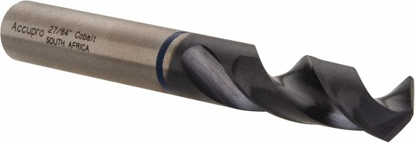 Accupro 1BS1072-AC Screw Machine Length Drill Bit: 0.4219" Dia, 120 °, Cobalt 