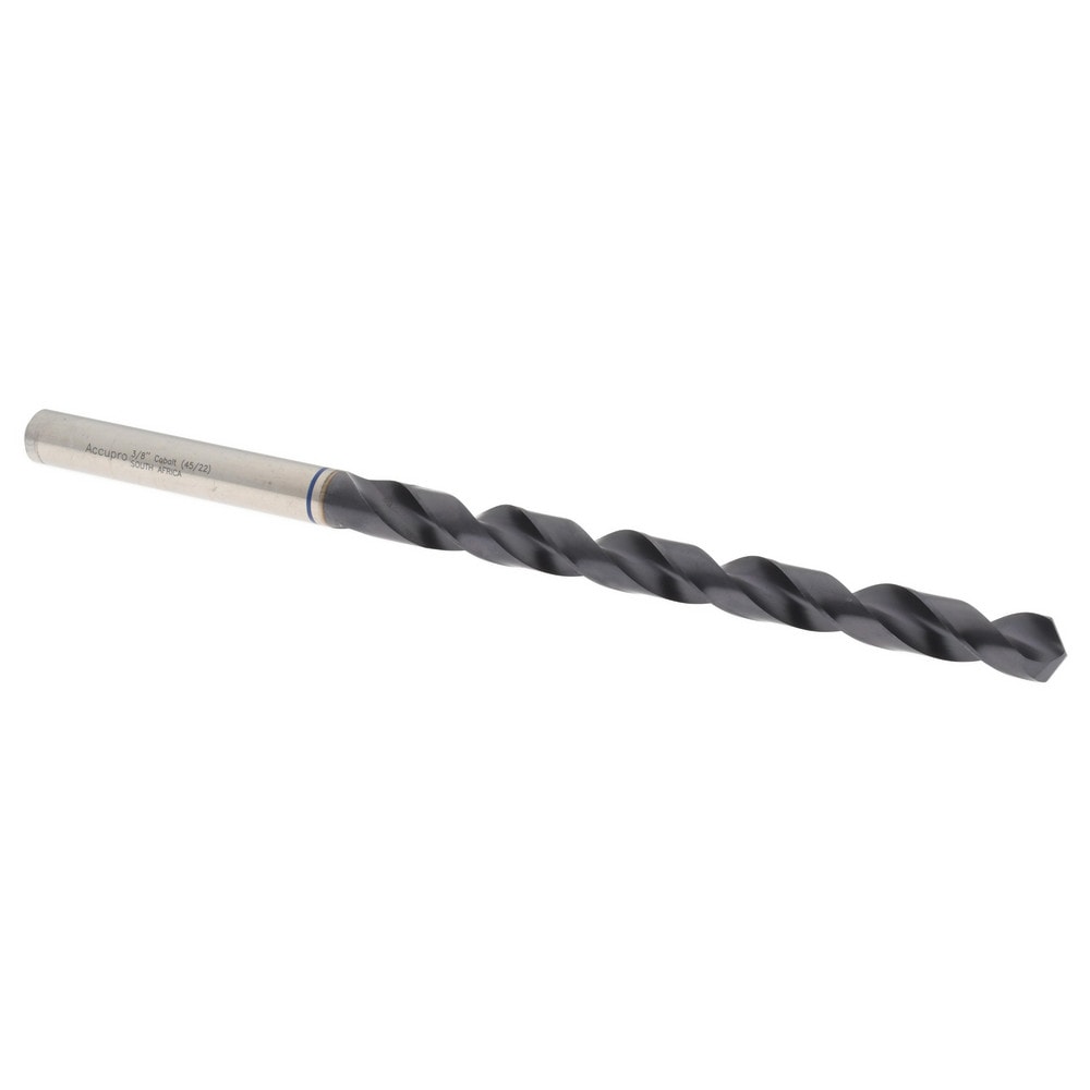 Taper Length Drill Bit: 3/8" Dia, 118 ° Point, Vanadium High Speed Steel