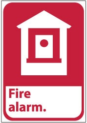 Fire Alarm, Pressure Sensitive Vinyl Fire Sign