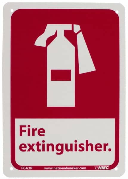 Fire Extinguisher, Plastic Fire Sign