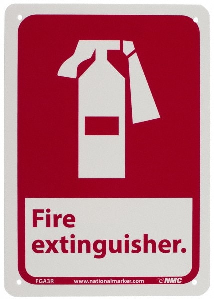 Fire Extinguisher, Plastic Fire Sign