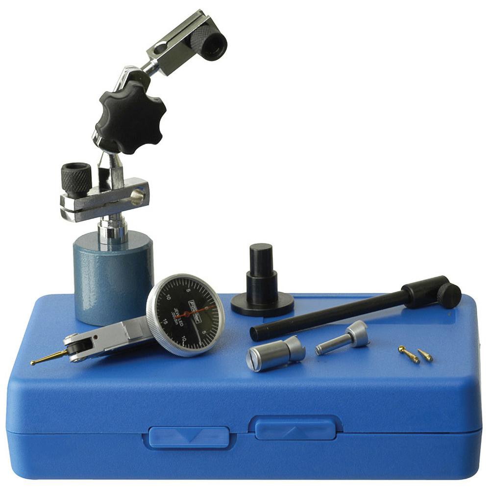 Dial Indicator & Base Kit: 0.03" Range, 0-15-0 Dial Reading