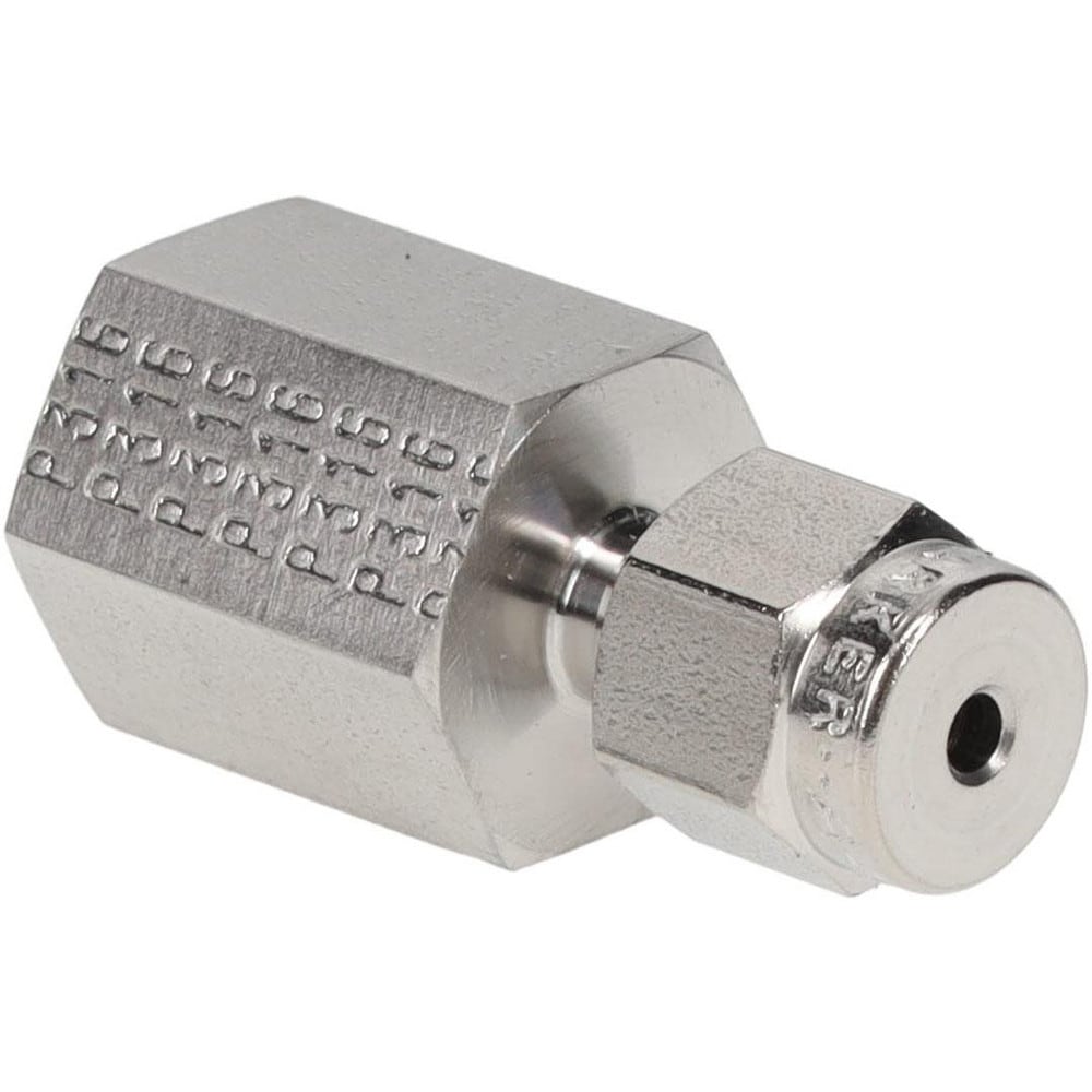 Compression Tube Connector: 1/16-27" Thread, Compression x FNPT