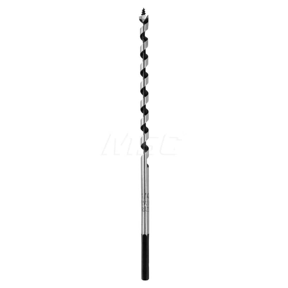 1/4", 3/16" Diam Straight Shank, 7-1/2" Overall Length with 4-1/2" Twist, Solid Center Auger Bit