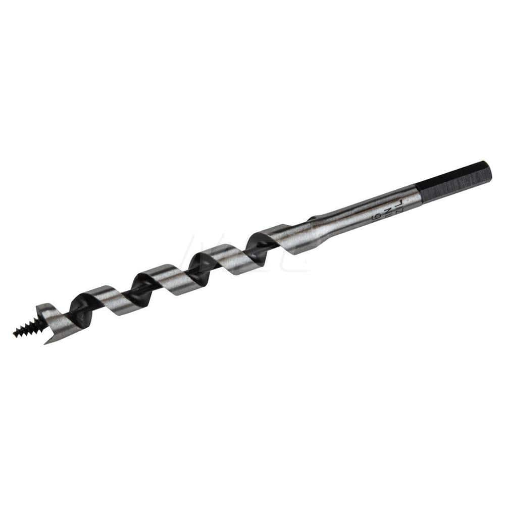 9/16", 5/16" Diam Straight Shank, 7-1/2" Overall Length with 4-1/2" Twist, Solid Center Auger Bit