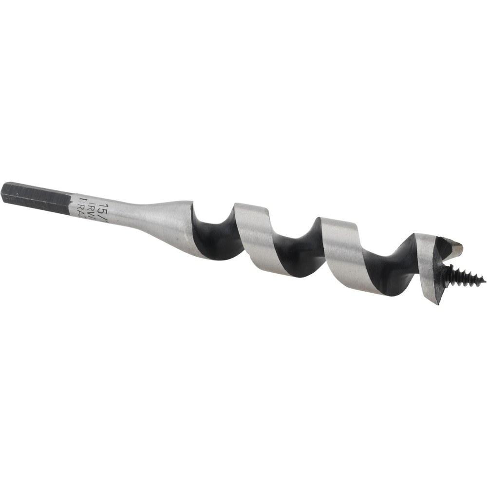 15/16", 5/16" Diam Straight Shank, 7-1/2" Overall Length with 4-1/2" Twist, Solid Center Auger Bit