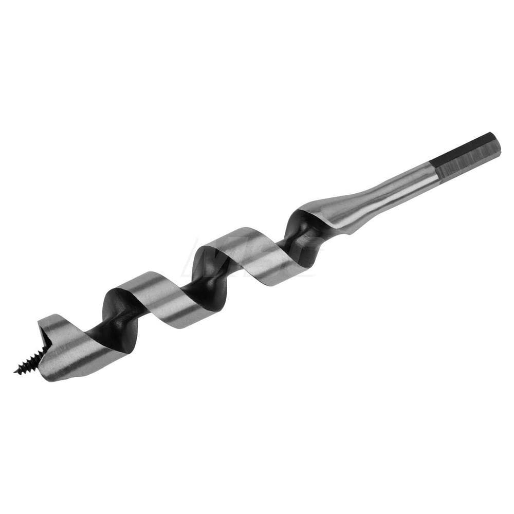 1-1/4", 7/16" Diam Straight Shank, 7-1/2" Overall Length with 4-1/2" Twist, Solid Center Auger Bit
