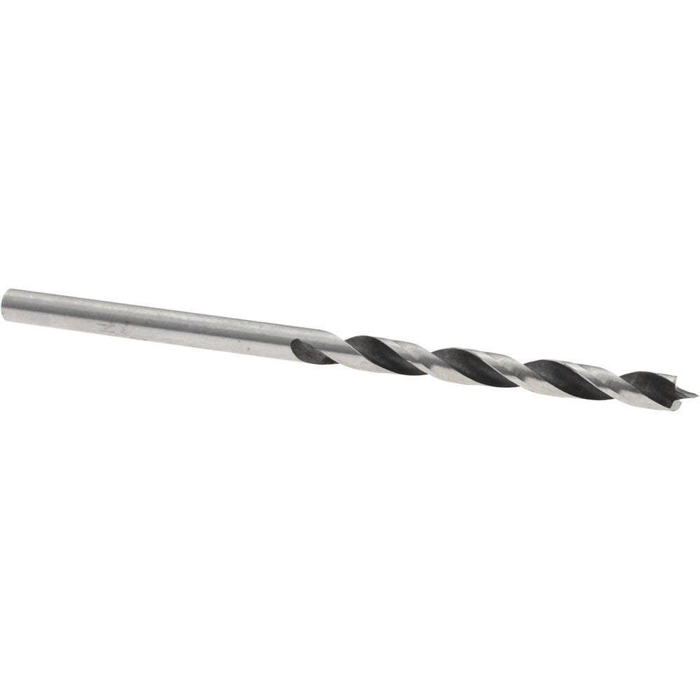 1/8", 1-7/16" Flute Length, Bright Finish, Carbon Steel Brad Point Drill Bit