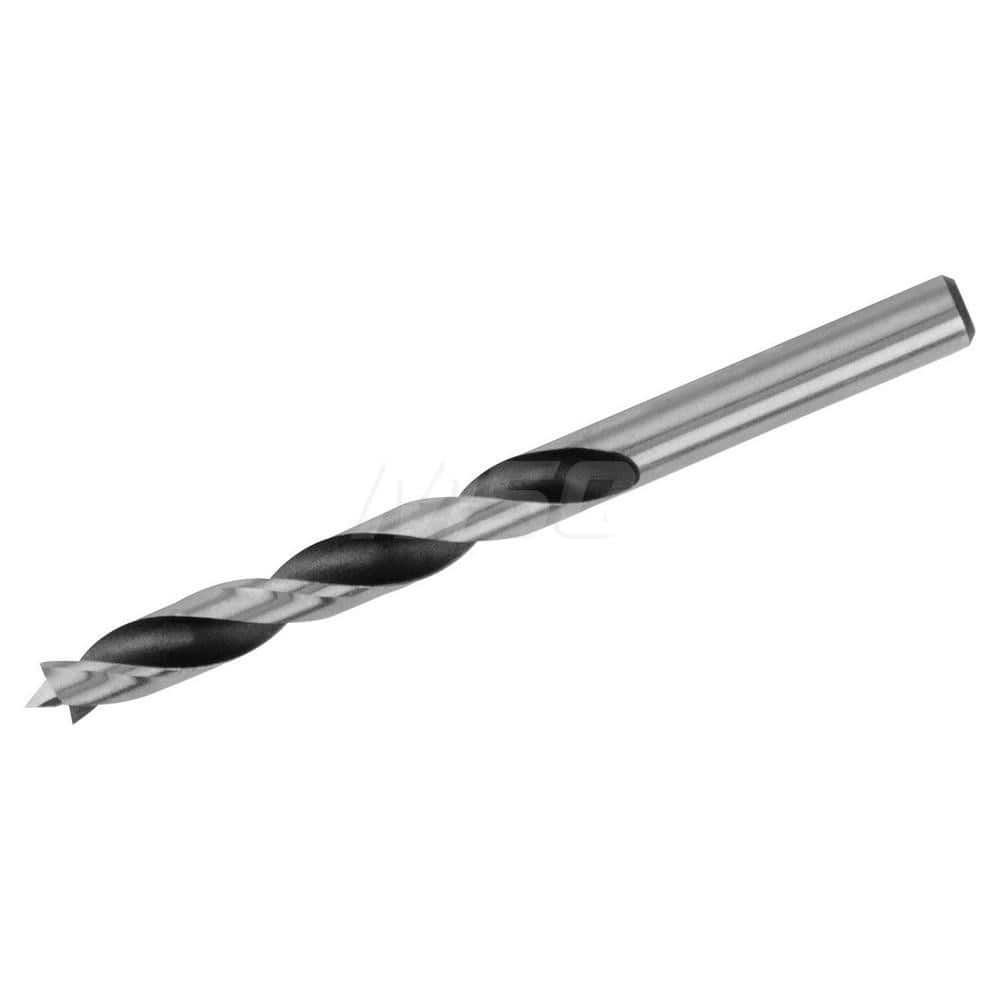 3/8", 3-7/16" Flute Length, Bright Finish, Carbon Steel Brad Point Drill Bit