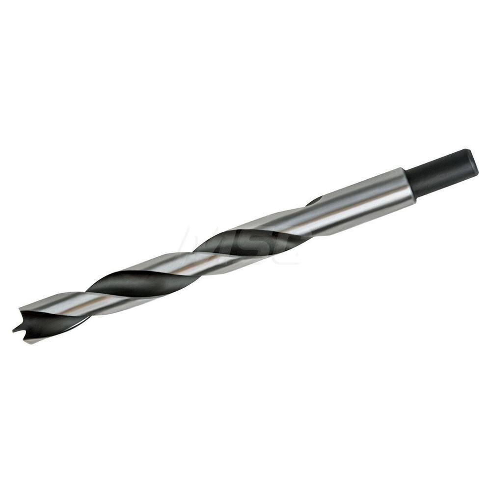 1/2", 3-31/32" Flute Length, Bright Finish, Carbon Steel Brad Point Drill Bit